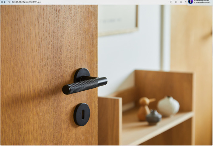 Innerdörrhandtag Lättrat Alu Svart Homefixer